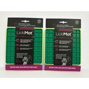 TWO LickiMat Slow Feeder Treat Mats Entertain Reduce Stress & Boredom for Dogs